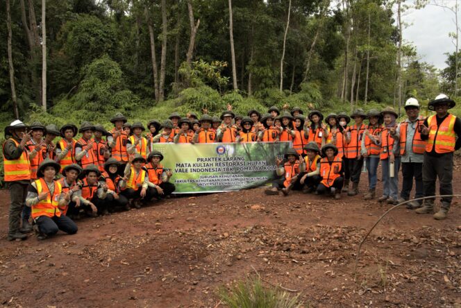 
 Mahasiswa Prodi Kehutanan UHO melakukan Praktik Lapang ke PT Vale IGP Pomalaa, Sabtu(13/7/2024).