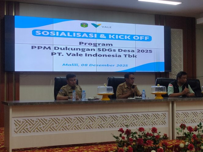 
 Komitmen Dukung Pembangunan Berkelanjutan di Luwu Timur, PT Vale Laksanakan Kickoff PPM–SDGs Desa 2025