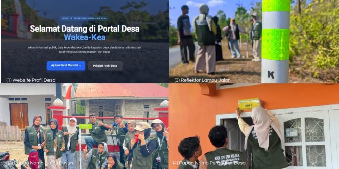 
 Pengabdian di Desa Wakea Kea Tuntas, Mahasiswa KKN USN Kolaka Wariskan Program Digitalisasi hingga Fasilitas Publik